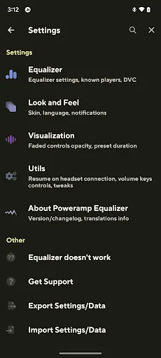 Poweramp Equalizer screenshot