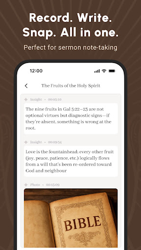 Bible Note Taker & Recorder screenshot