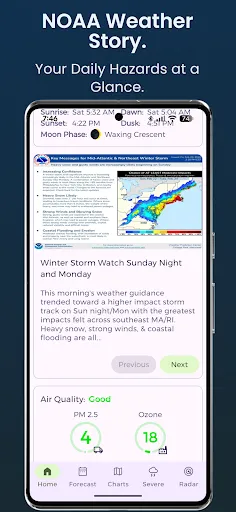 NWS Weather Report screenshot