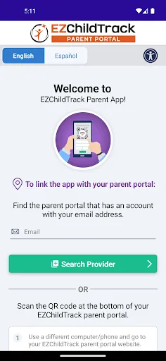 EZChildTrack Parent Portal screenshot