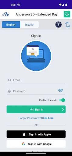 EZChildTrack Parent Portal screenshot