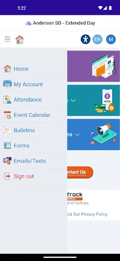 EZChildTrack Parent Portal screenshot