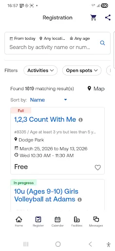 Columbus RecParks screenshot