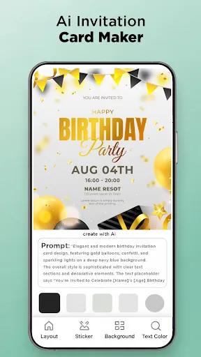 Birthday Invitation Card Maker screenshot