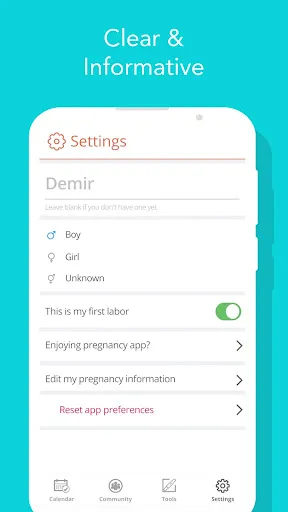Pregnancy Tracker and Baby App screenshot