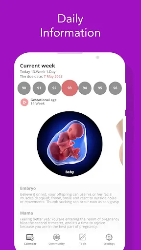 Pregnancy Tracker and Baby App screenshot