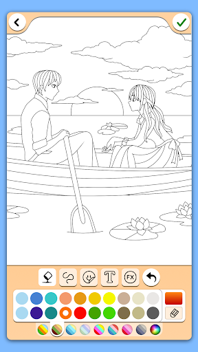 Valentines love coloring book screenshot