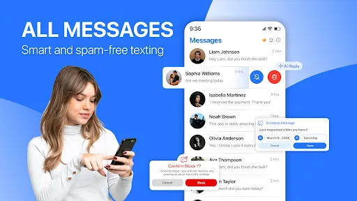 Messages - SMS, Text, Launcher screenshot