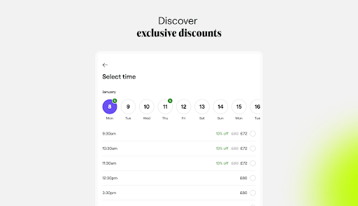 Fresha for customers screenshot