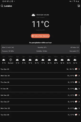 OpenWeather screenshot