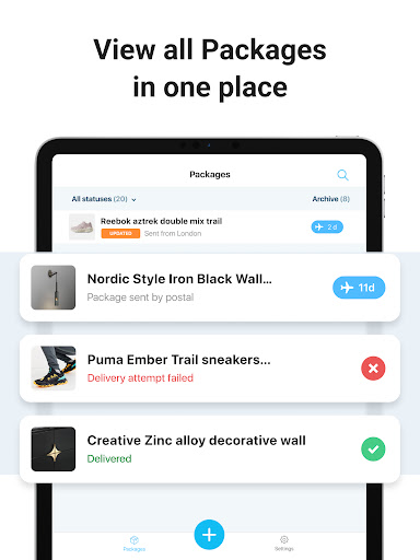 Package Tracker - pkge Mobile screenshot