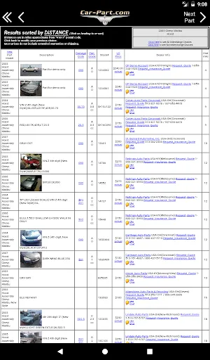 Car-Part.com Used Auto Parts screenshot