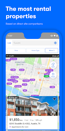 Apartments & Rentals - Zillow screenshot