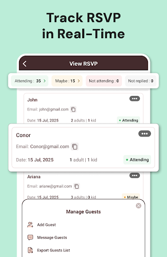 Invitation Maker & RSVP Cards screenshot