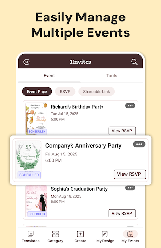 Invitation Maker & RSVP Cards screenshot