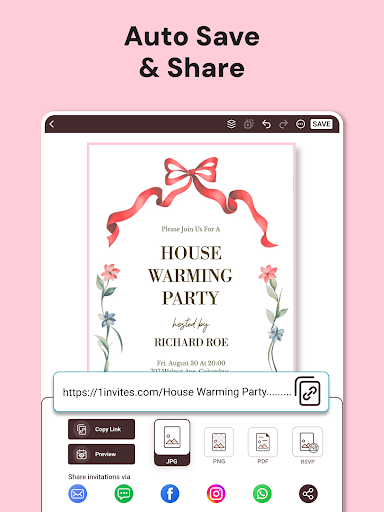 Invitation Maker & RSVP Cards screenshot