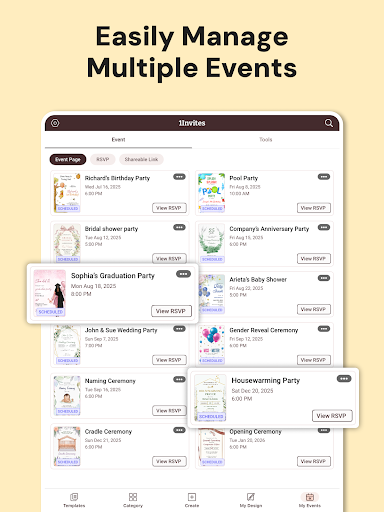 Invitation Maker & RSVP Cards screenshot
