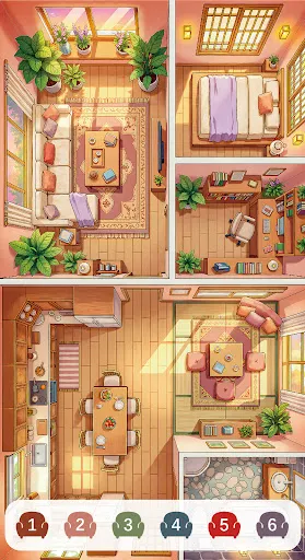 Room Deco Color by Numbers screenshot