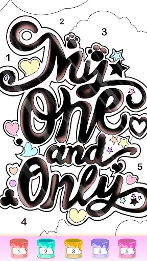 Graffiti Quote Color by number screenshot