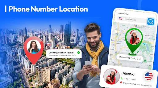 Phone number location tracker screenshot