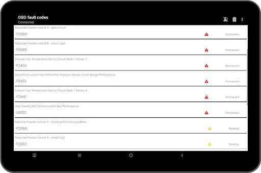 Tor OBD2 Diagnostics screenshot
