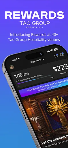 Tao Group Hospitality Rewards screenshot
