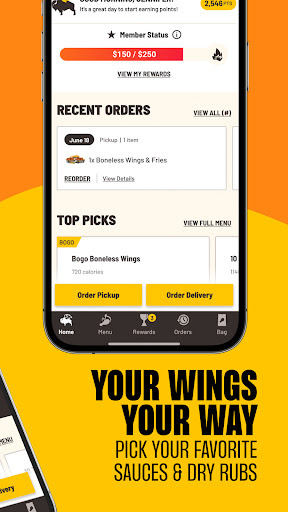 Buffalo Wild Wings Ordering screenshot