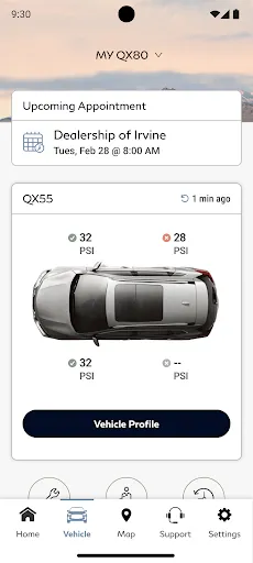 MyINFINITI App screenshot