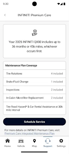 MyINFINITI App screenshot