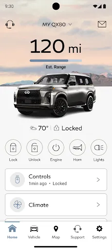 MyINFINITI App screenshot