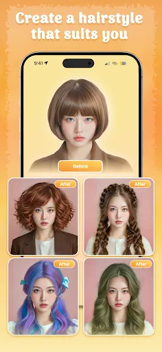 Hair Color Changer TryStyle screenshot