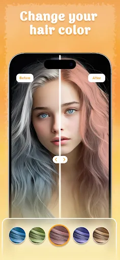 Hair Color Changer TryStyle screenshot
