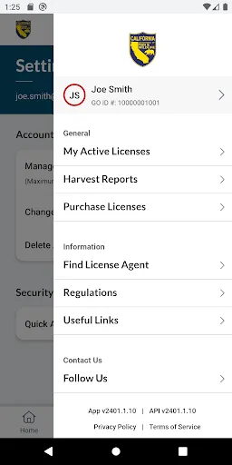 CDFW License screenshot