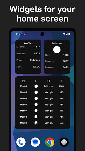 Moon Phase Calendar & Widgets screenshot