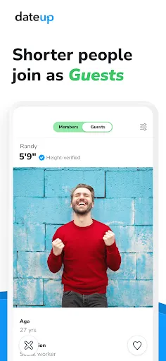 DateUp - Tall Dating Made Easy screenshot