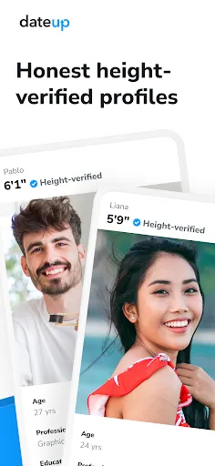 DateUp - Tall Dating Made Easy screenshot