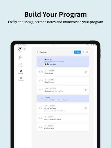 OnStage: Worship Team Planner screenshot