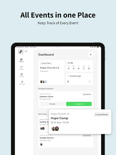 OnStage: Worship Team Planner screenshot