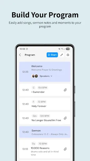 OnStage: Worship Team Planner screenshot