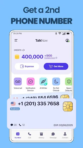 TextNum: Call + Text for Now！ screenshot