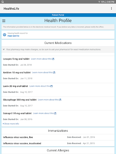 HealtheLife screenshot