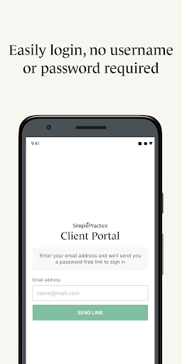 SimplePractice Client Portal screenshot