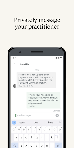 SimplePractice Client Portal screenshot