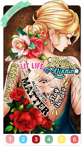 Tattoo Coloring games screenshot