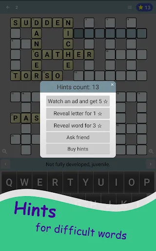 English Crossword Puzzle screenshot