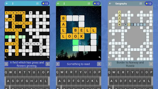 English Crossword Puzzle screenshot