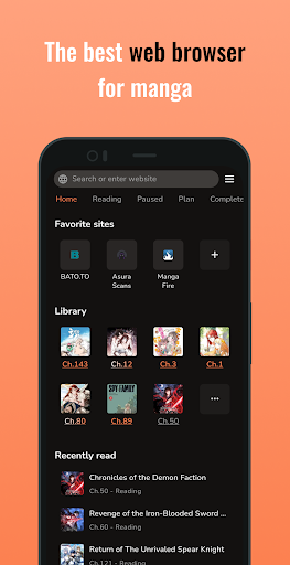 MangaPin - Web Browser screenshot