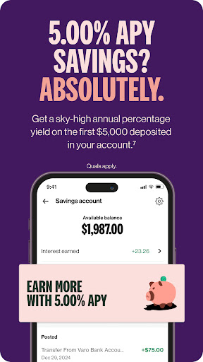 Varo Bank: Online Banking screenshot