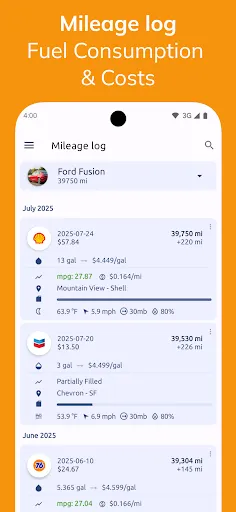 Fuelio: gas log & gas prices screenshot