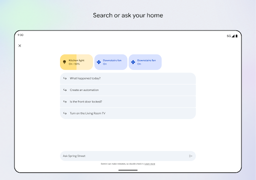 Google Home screenshot